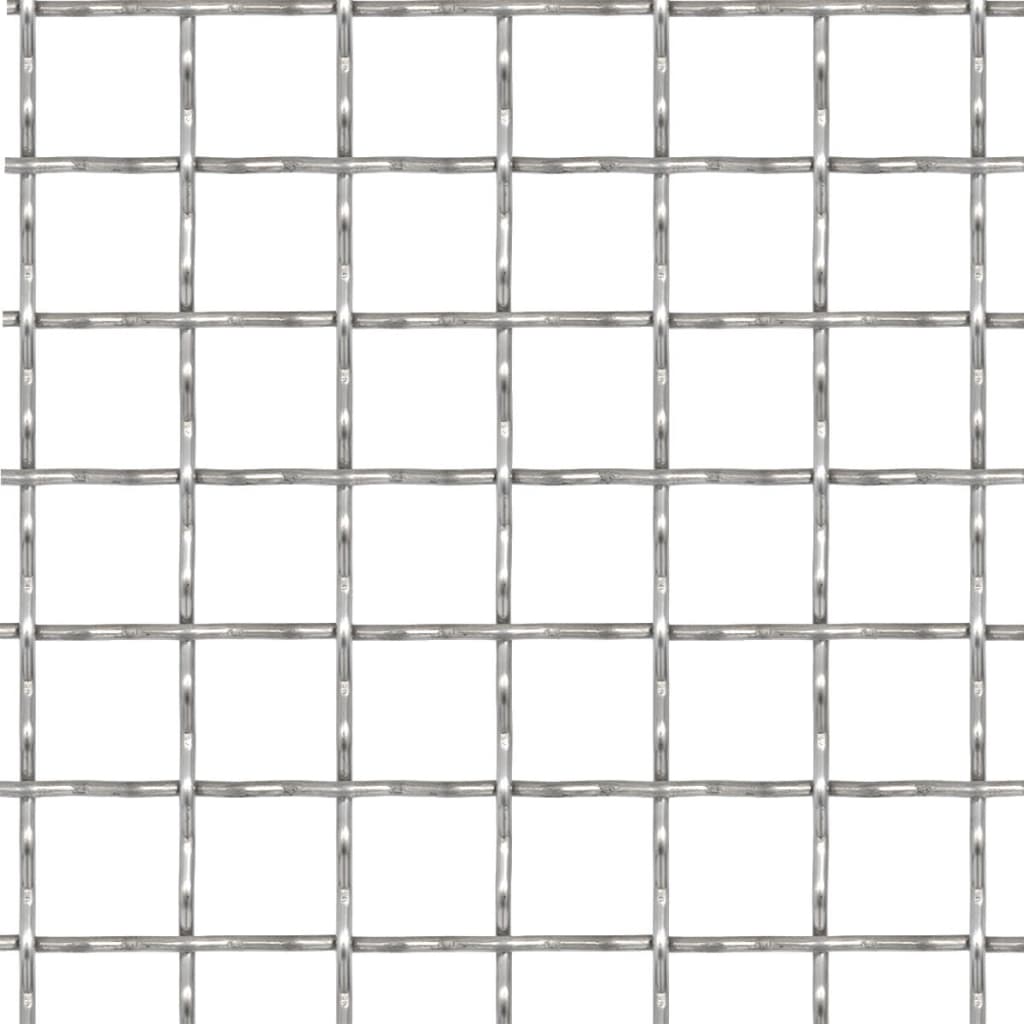 Vidaxl draadhek geweven gaas 50x50 cm 21x21x2,5 mm roestvrij staal