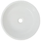 Vidaxl wastafel rond wit 42x12 cm keramiek