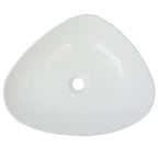 Vidaxl wastafel driehoekig wit 50,5x41x12 cm keramiek