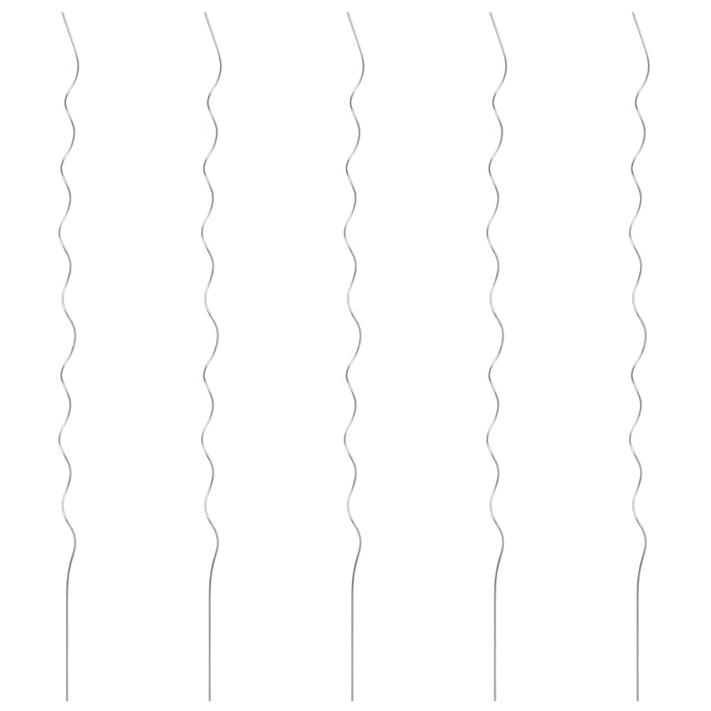 Vidaxl plantenstok spiraal 170 cm gegalvaniseerd staal 5 st