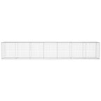VidaXL Schanskorfmuur met deksel 600x50x100 cm gegalvaniseerd staal