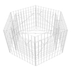 Vidaxl gabion plantenbak verhoogd zeshoekig 100x90x50 cm