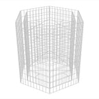 Vidaxl gabion plantenbak verhoogd zeshoekig 100x90x100 cm