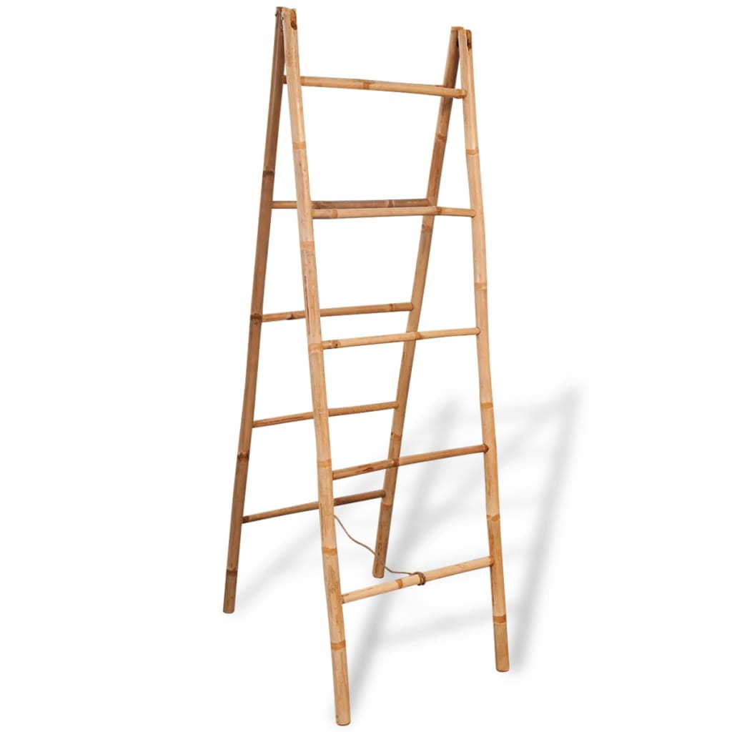 VidaXL Dubbele handdoekenladder met 5 tredes 50x160 cm bamboe