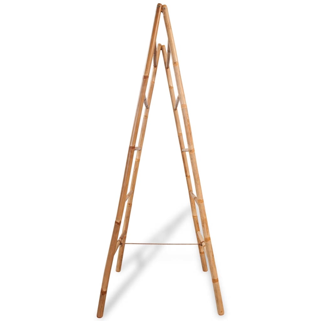 VidaXL Dubbele handdoekenladder met 5 tredes 50x160 cm bamboe