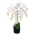 Vidaxl kunstplant met pot orchidee 75 cm wit