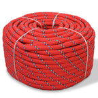 Vidaxl boot touw 12 mm 50 m polypropyleen rood
