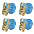 Vidaxl spanbanden 2 ton 6mx38mm blauw 4 st