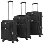 Vidaxl trolleyset zwart 3-delig
