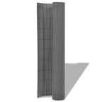 Vidaxl tuinafscheiding dubbelzijdig 90x500 cm pvc grijs