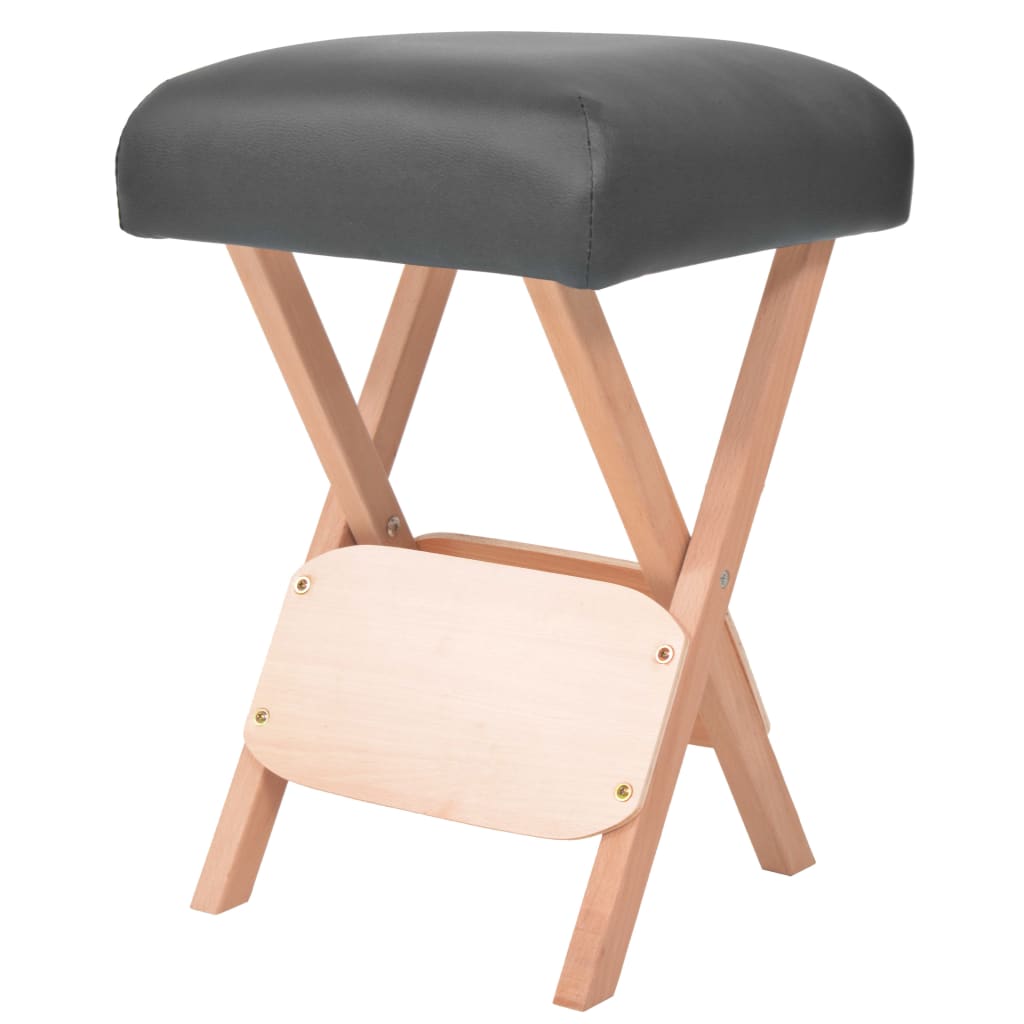 Vidaxl massagekruk met 12 cm dikke zitting inklapbaar zwart
