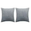 VidaXL 2-delige Sierkussenset 45x45 cm stof grijs
