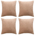 VidaXL Kussenhoezen 4 st 80x80 cm stof beige