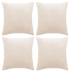 VidaXL Kussenhoezen 4 st 40x40 cm stof gebroken wit