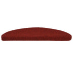 Vidaxl trapmatten zelfklevend 15 stuks 56x17x3 cm bordeaux rood halfrond