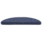 Vidaxl trapmatten zelfklevend 15 stuks 56x17x3 cm blauw halfrond