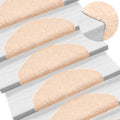 Vidaxl trapmatten zelfklevend 15 stuks 65x21x4 cm lichtbruin halfrond groot