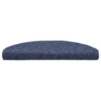 Vidaxl trapmatten zelfklevend 15 stuks 65x21x4 cm blauw halfrond groot