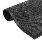 Vidaxl droogloopmat rechthoekig getuft 80x120 cm antraciet