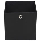 Vidaxl opbergboxen 10 st 32x32x32 cm nonwoven stof zwart