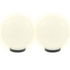 Vidaxl led-bollampen 2 st rond 25 cm pmma