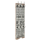 Vidaxl wandkapstok met 6 haken thank you 120x40 cm