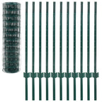 Vidaxl euro hek 20x1 m staal groen