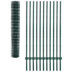 Vidaxl euro hek 20x1,5 m staal groen