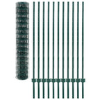 Vidaxl euro hek 20x1,5 m staal groen