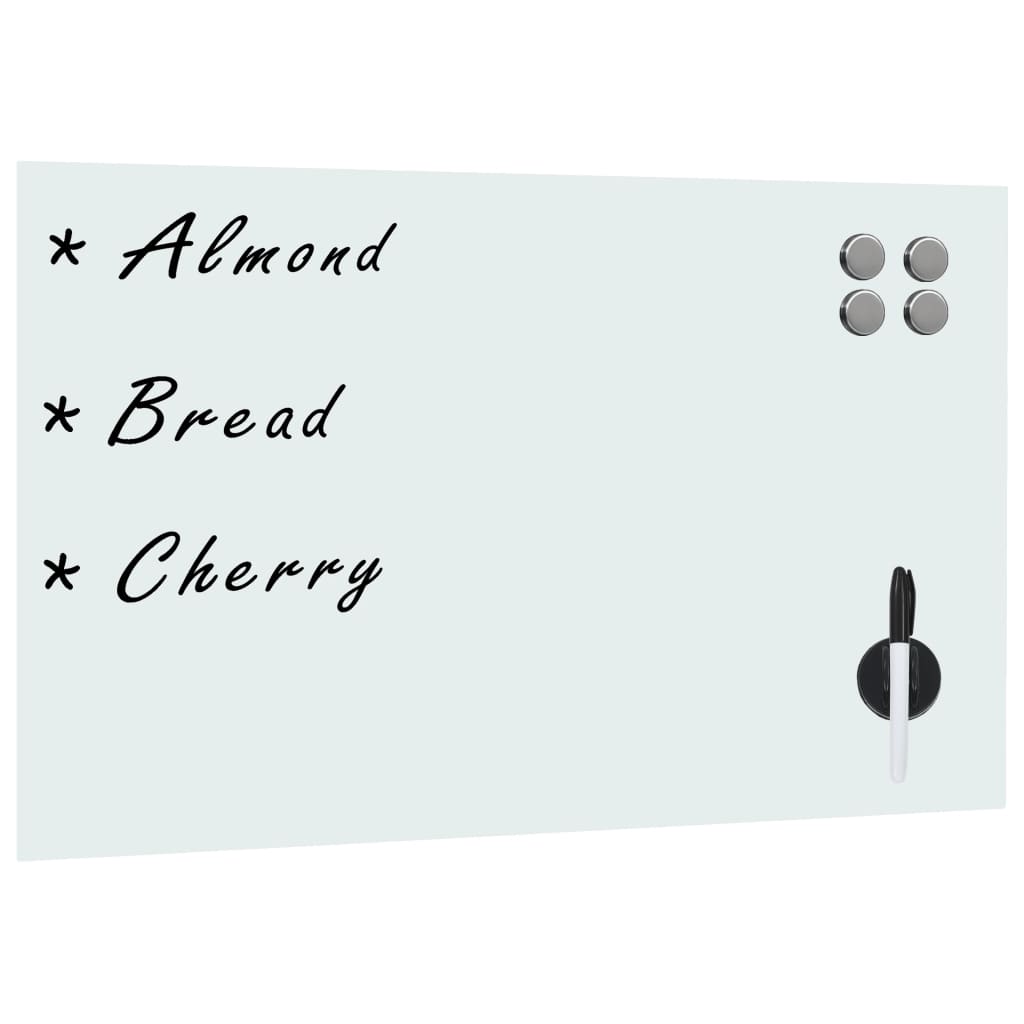 Vidaxl whiteboard voor aan de wand magnetisch 60x40 cm glas