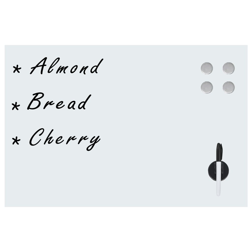 Vidaxl whiteboard voor aan de wand magnetisch 60x40 cm glas
