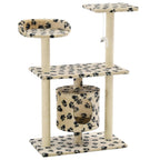 Vidaxl kattenkrabpaal met sisal krabpalen 95 cm pootafdrukken beige