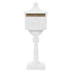 Vidaxl staande brievenbus vintage stijl roestbestendig aluminium wit