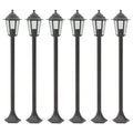 Vidaxl paalverlichting voor tuin e27 110 cm aluminium brons 6 st