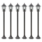 Vidaxl paalverlichting voor tuin e27 110 cm aluminium brons 6 st