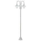 Vidaxl paalverlichting tuin e27 220 cm aluminium wit 3-delig