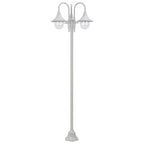 Vidaxl paalverlichting tuin e27 220 cm aluminium wit 3-delig