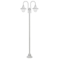 Vidaxl paalverlichting tuin e27 220 cm aluminium wit 2-delig