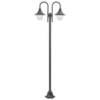 Vidaxl paalverlichting tuin e27 220 cm aluminium brons 2-delig
