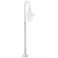 Vidaxl paalverlichting tuin e27 120 cm aluminium wit
