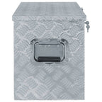 Vidaxl opbergkist 90,5x35x40 cm aluminium zilverkleurig