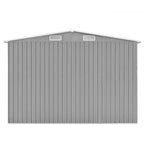 VidaXL Tuinschuur 257x298x178 cm metaal grijs