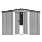 VidaXL Tuinschuur 257x489x181 cm metaal grijs