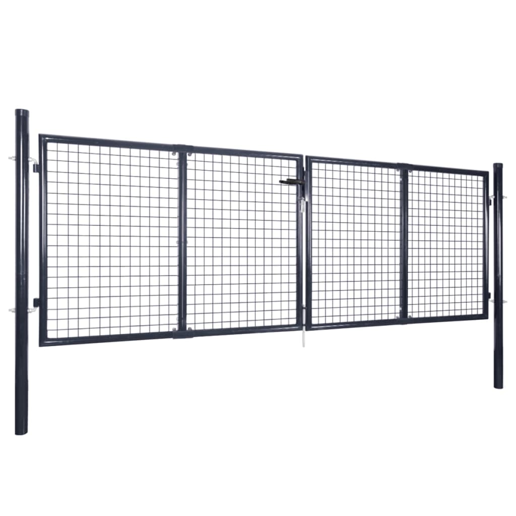 Vidaxl tuinhek van gaas gegalvaniseerd staal 300x75 cm grijs