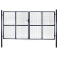 VidaXL Gaaspoort 289x150 cm gegalvaniseerd staal grijs