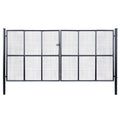 VidaXL Gaaspoort 400x175 cm gegalvaniseerd staal grijs