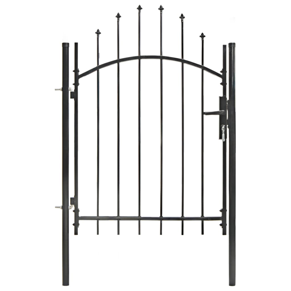 Vidaxl poort 1x1,5 m staal zwart