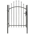 Vidaxl poort 1x1,5 m staal zwart