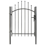 Vidaxl poort 1x1,5 m staal zwart
