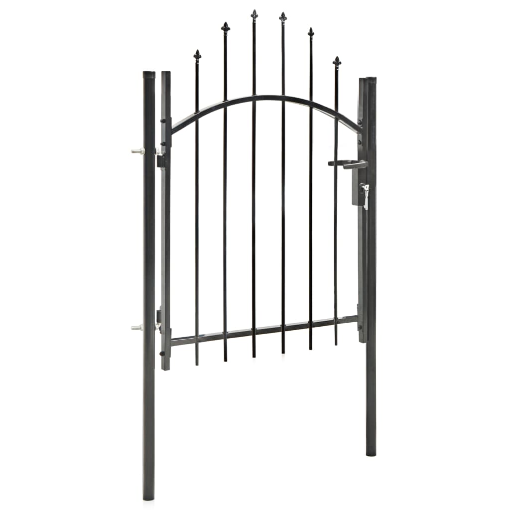 Vidaxl poort 1x1,5 m staal zwart